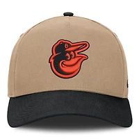 Casquette ajustable Nike Baltimore Orioles Rise kaki/noir pour homme
