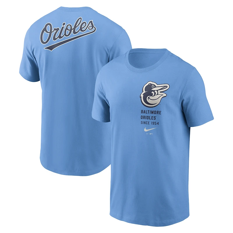 T-shirt Nike bleu clair pour homme, Record Shattered des Baltimore Orioles