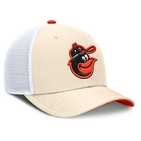 Men's Nike  Natural Baltimore Orioles Cooperstown Collection Dri-FIT Rise Trucker Adjustable Hat