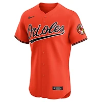 Maillot Nike Orange Baltimore Orioles Alternate Vapor Premier Elite Patch pour homme