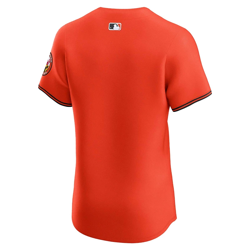 Maillot Nike Orange Baltimore Orioles Alternate Vapor Premier Elite Patch pour homme