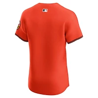 Maillot Nike Orange Baltimore Orioles Alternate Vapor Premier Elite Patch pour homme