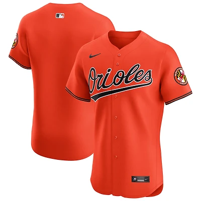 Maillot Nike Orange Baltimore Orioles Alternate Vapor Premier Elite Patch pour homme