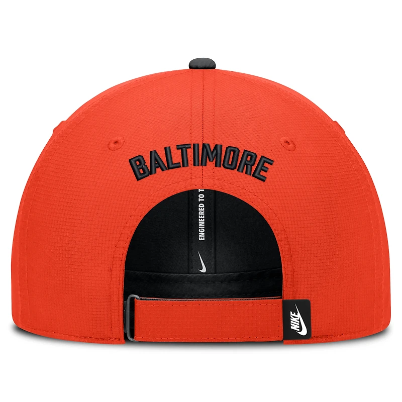 Casquette ajustable Nike Orioles de Baltimore, orange, Cooperstown Club Dri-FIT pour homme