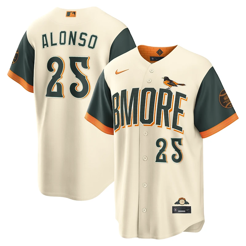 Men's Nike Pete Alonso Cream Baltimore Orioles 2026 City Connect Stadium Jersey