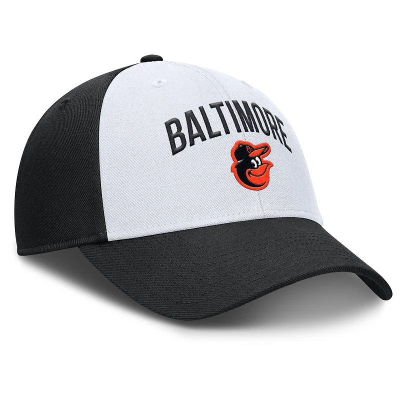 Men's Nike White/Black Baltimore Orioles Club Performance Adjustable Hat
