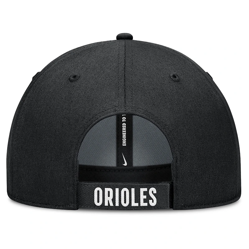 Men's Nike White/Black Baltimore Orioles Club Performance Adjustable Hat
