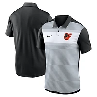 Men's Nike White/Black Baltimore Orioles Vapor Striped Dri-FIT Polo