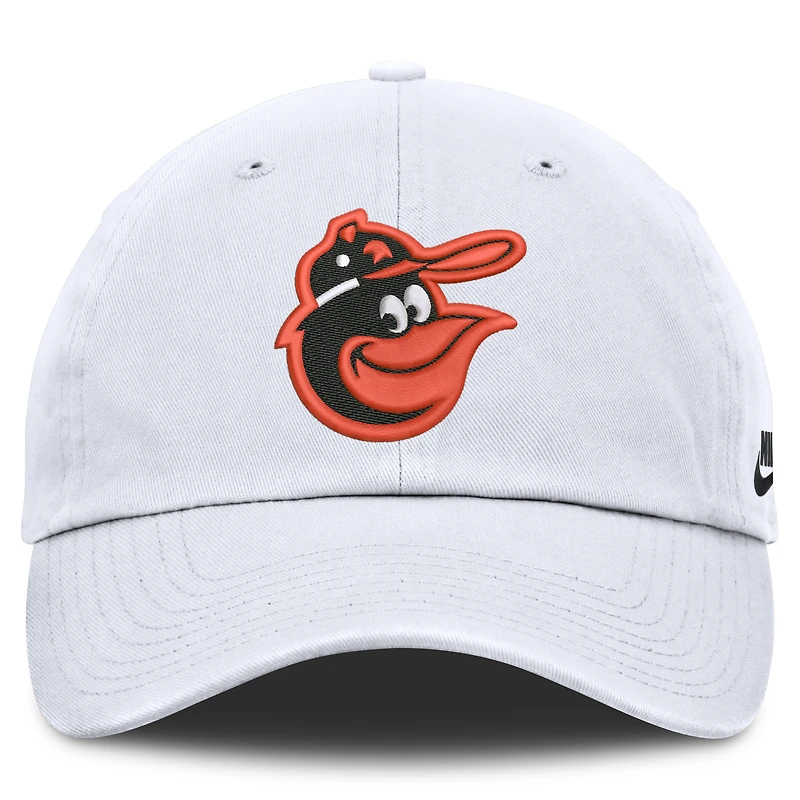 Men's Nike White Baltimore Orioles Cooperstown Collection Club Adjustable Hat