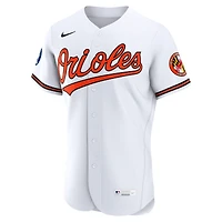 Men's Nike White Baltimore Orioles Home Sponsor Patch Authentic Jersey