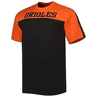 Men's Orange/Black Baltimore Orioles Big & Tall Yoke Knit T-Shirt