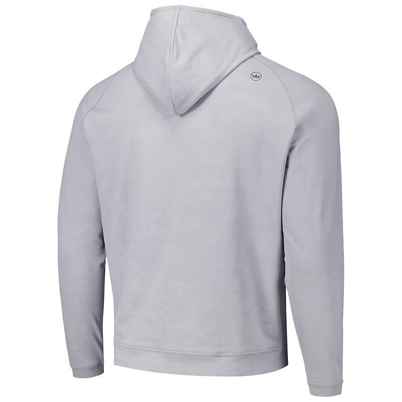 Sweat à capuche gris Peter Millar pour hommes, Baltimore Orioles Pine Logo Camo Performance Raglan