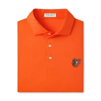Polo de performance Peter Millar Hugo orange Baltimore Orioles pour homme
