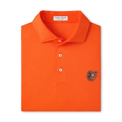 Men's Peter Millar Orange Baltimore Orioles Hugo Performance Jersey Polo