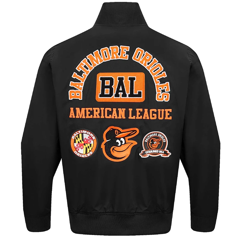 Veste à fermeture éclair intégrale en sergé Pro Standard pour hommes, noir, Baltimore Orioles Area Code