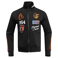 Men's Pro Standard Black Baltimore Orioles Fast Lane Full-Zip Track Jacket