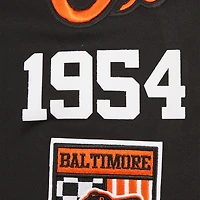 Veste de survêtement entièrement zippée Pro Standard pour hommes, Baltimore Orioles, Fast Lane, noire
