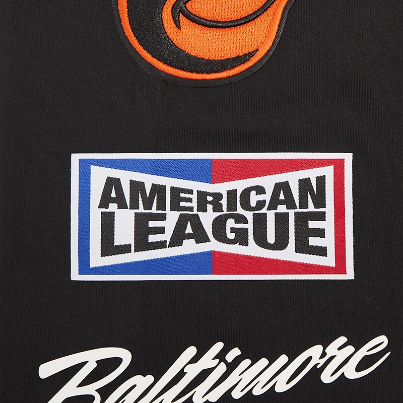 Veste de survêtement entièrement zippée Pro Standard pour hommes, Baltimore Orioles, Fast Lane, noire