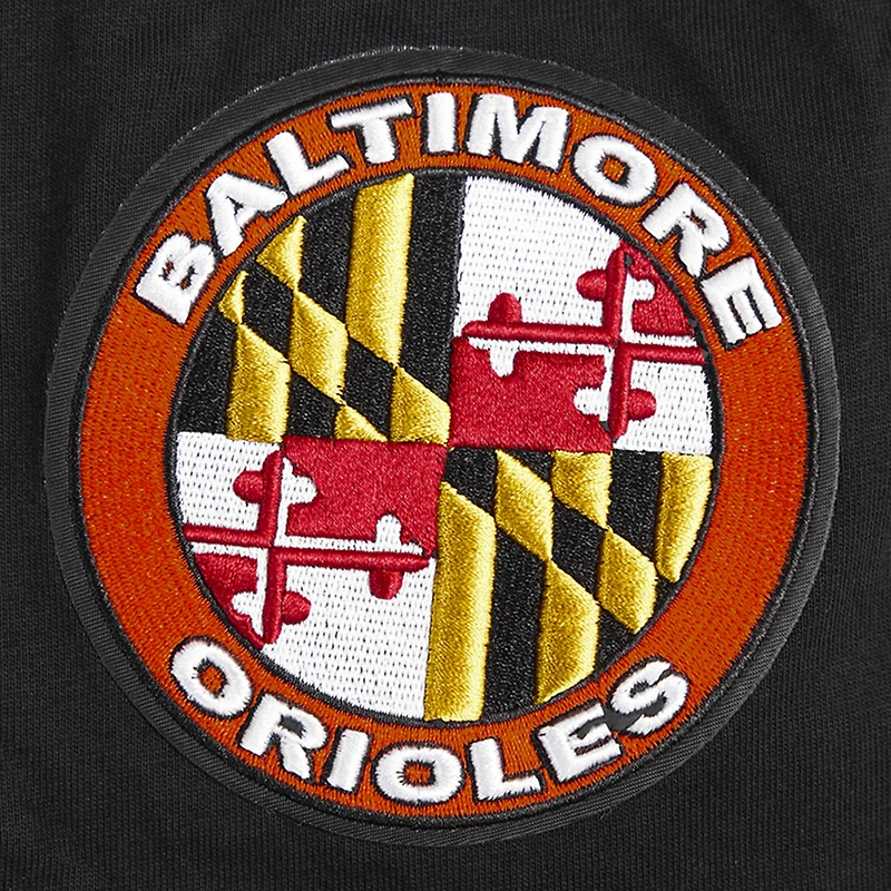 Men's Pro Standard Black Baltimore Orioles Turn It Up Dropped Shoulder T-Shirt