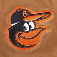 Men's Pro Standard Brown Baltimore Orioles Paint The City Twill Full-Zip Jacket