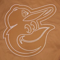 Men's Pro Standard Brown Baltimore Orioles Paint The City Twill Full-Zip Jacket