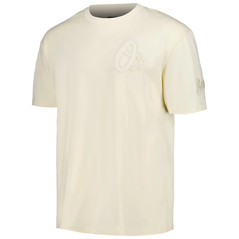 T-shirt surdimensionné neutre Pro Standard pour homme, couleur crème, avec épaules tombantes, des Orioles de Baltimore