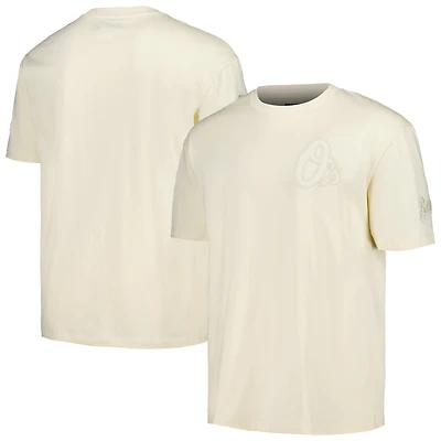 T-shirt surdimensionné neutre Pro Standard pour homme, couleur crème, avec épaules tombantes, des Orioles de Baltimore