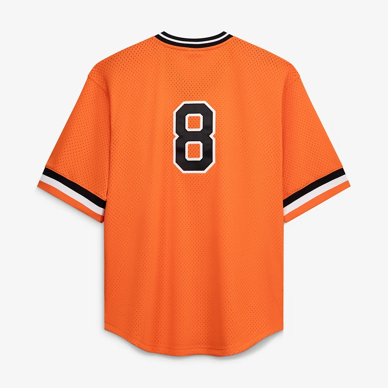 Men's Profile Cal Ripken Jr. Orange Baltimore Orioles Big & Tall Cooperstown Collection Mesh Batting Practice Jersey