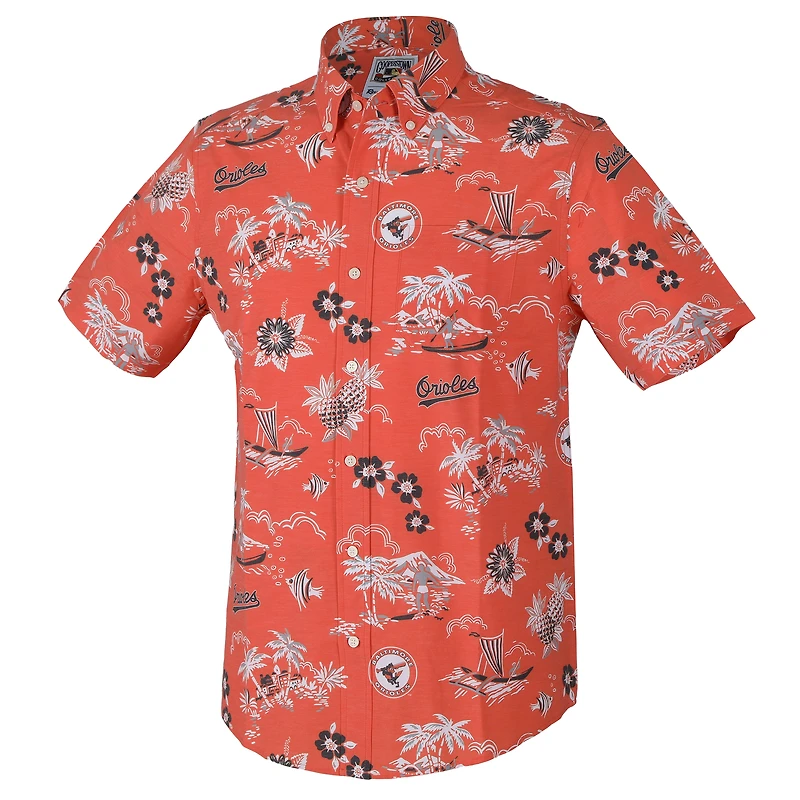 Chemise boutonnée Kekai orange des Orioles de Baltimore pour homme Reyn Spooner