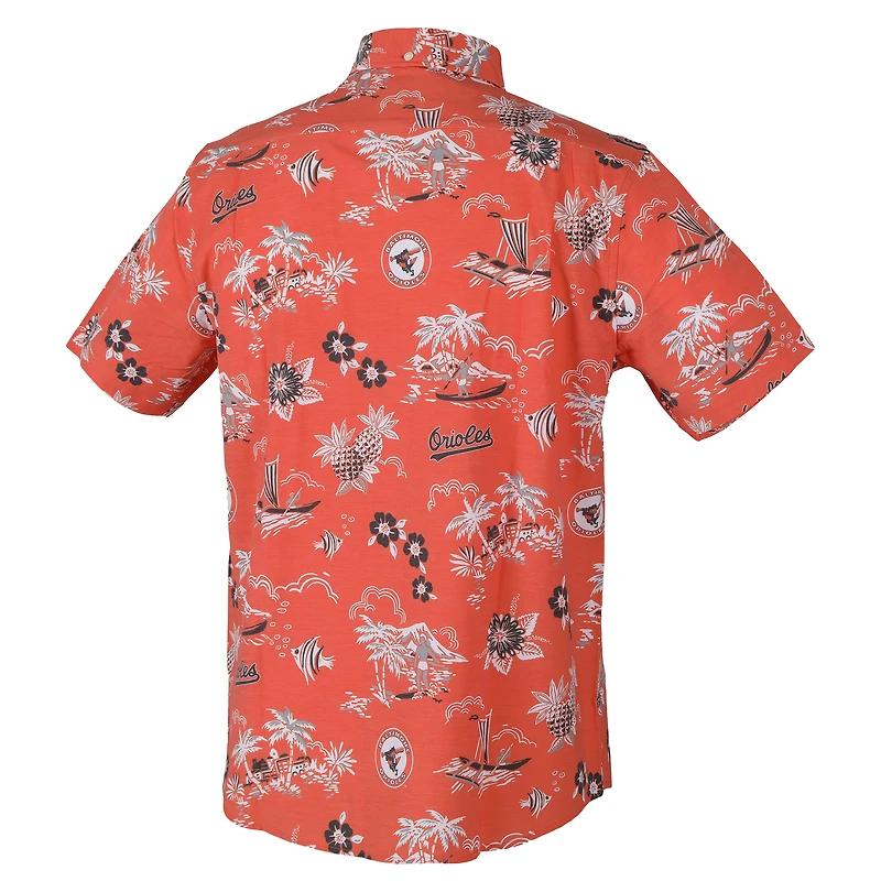 Chemise boutonnée Kekai orange des Orioles de Baltimore pour homme Reyn Spooner