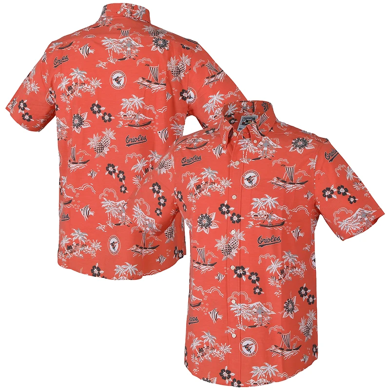 Chemise boutonnée Kekai orange des Orioles de Baltimore pour homme Reyn Spooner