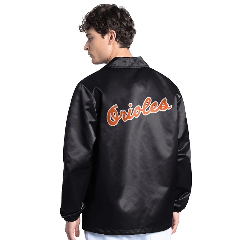 V100072 Oriole B STARTER Veste d'entraîneur pour homme Point Man avec logo Cooperstown JACMENMID #1
