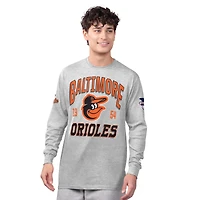 Men's Starter  Heather Gray/Orange Baltimore Orioles Two-Pack Long Sleeve & Short T-Shirt Set