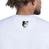 Men's Starter  Heather Gray Baltimore Orioles Face of Ice Blue French Terry Sweatshirt