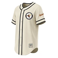 Men's Stitches Natural Baltimore Orioles Throwback Fashion Jersey