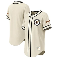 Maillot rétro des Orioles de Baltimore pour homme, style naturel, avec coutures apparentes.
