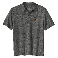Polo Tommy Bahama IslandZone noir Baltimore Orioles Wild Hibiscus Tri-Blend pour homme
