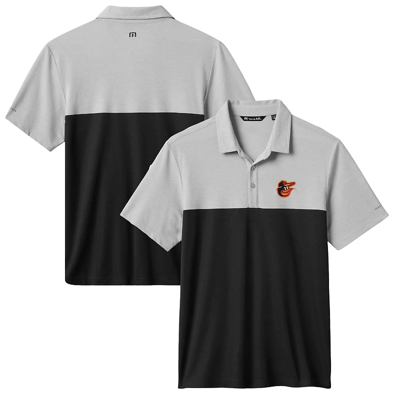 Polo tri-blend gris/noir TravisMathew pour homme