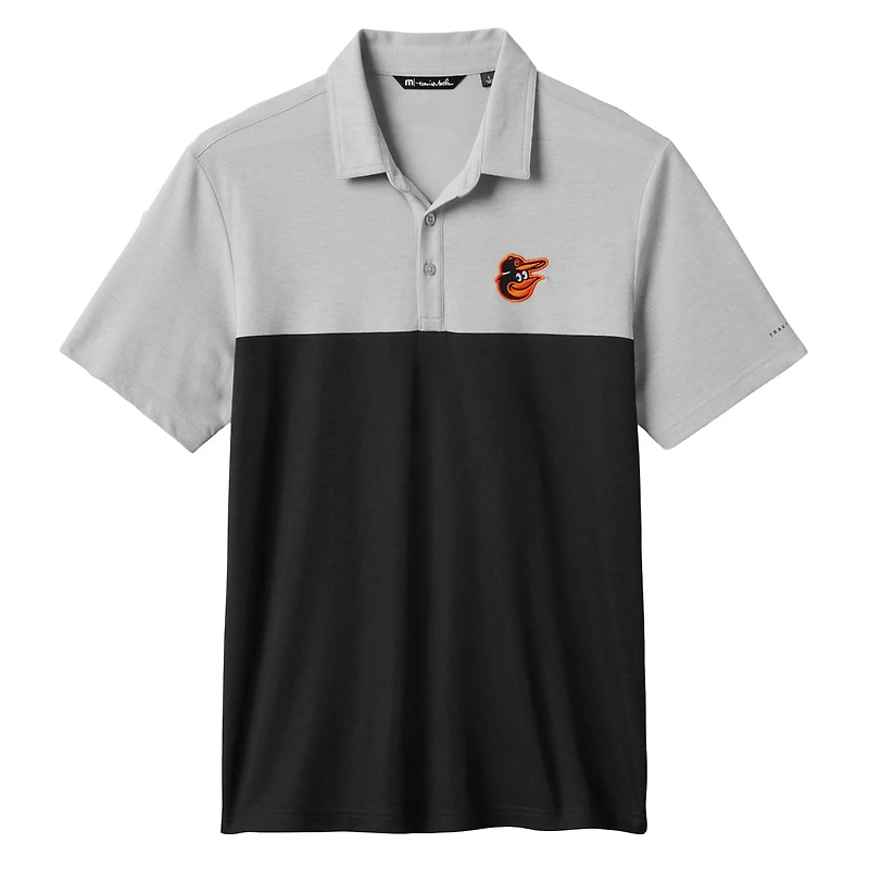 Polo tri-blend gris/noir TravisMathew pour homme