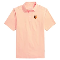 Men's Vineyard Vines  Orange Baltimore Orioles Bradley Stripe Polo