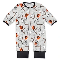 Newborn & Infant WEAR by Erin Andrews  Heather Gray Baltimore Orioles Sleep and Play Full-Zip Sleeper Bib Set