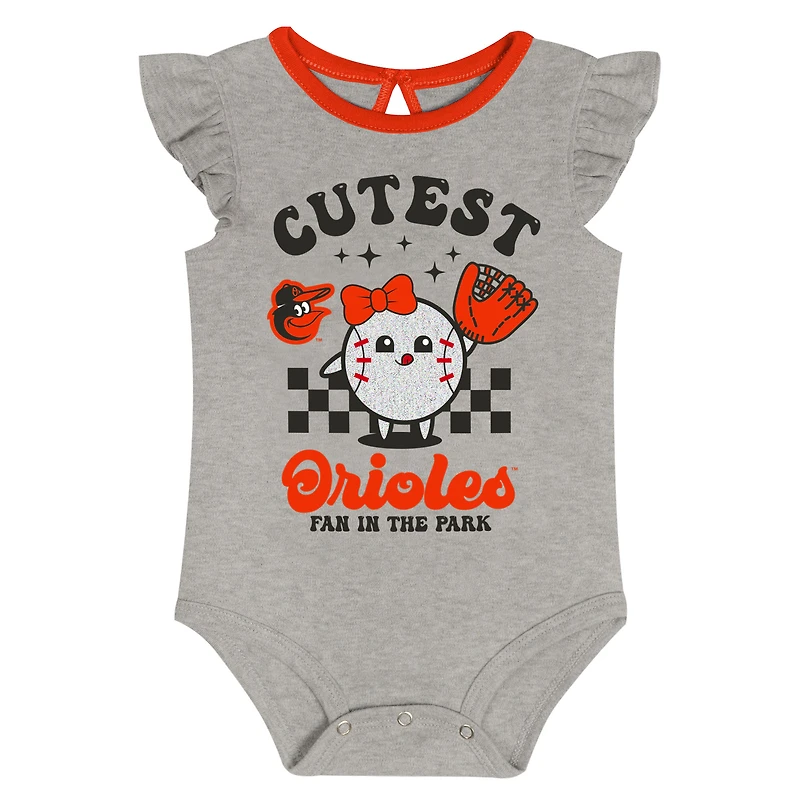 Ensemble de deux bodies Cutie Ball pour nouveau-né Baltimore Orioles