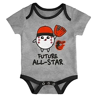 Ensemble de deux bodies pour nouveau-né Baltimore Orioles Triple Hit