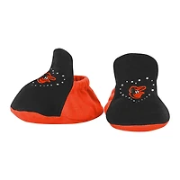Ensemble body, bavoir et chaussons pour nouveau-né noir des Baltimore Orioles
