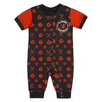 Newborn  Black Baltimore Orioles Hard 90 Coveralls
