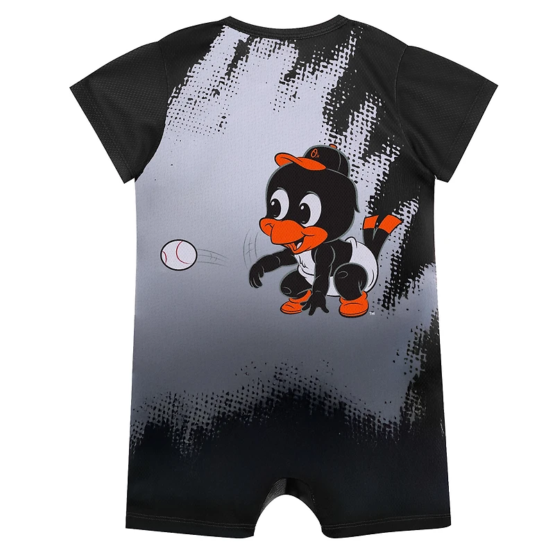 Body bébé mascotte noir Baltimore Orioles de Outerstuff pour nouveau-né
