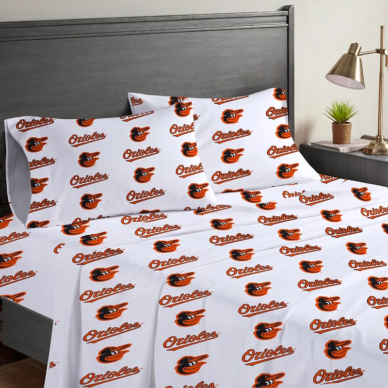 Pegasus  Baltimore Orioles Four-Piece Full Sheet Set