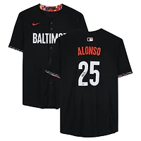 Maillot Nike City Connect Limited noir autographié par Pete Alonso des Orioles de Baltimore