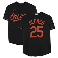 Maillot réplique noir Nike autographié de Pete Alonso, des Orioles de Baltimore