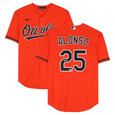 Maillot réplique Nike orange autographié de Pete Alonso, Orioles de Baltimore